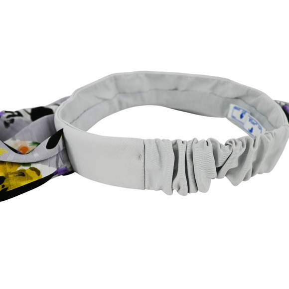 Off-White Light Gray Floral Foulard Logo Scarf Visor One Size Fits Most main image 9